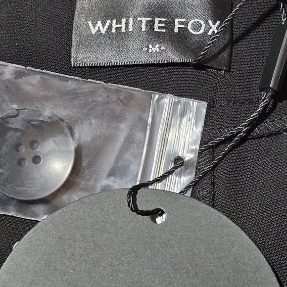 White Fox Press Pause Wide Leg Split Hem Pants Sz. Medium NWT - Picture 12 of 15